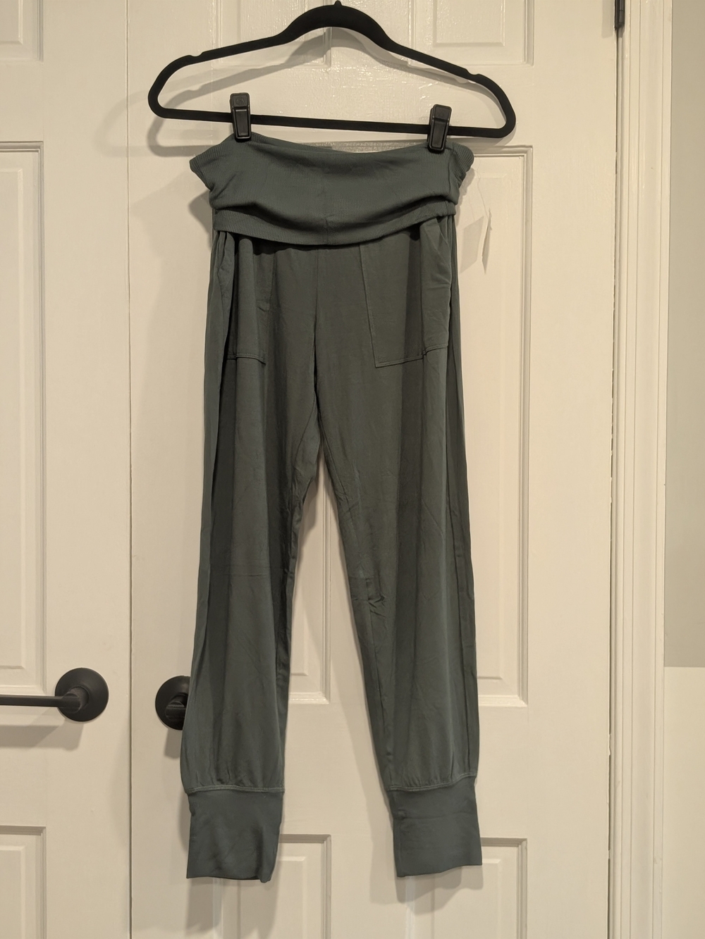 aerie Sage Green Fold-Over Waist Joggers NWT